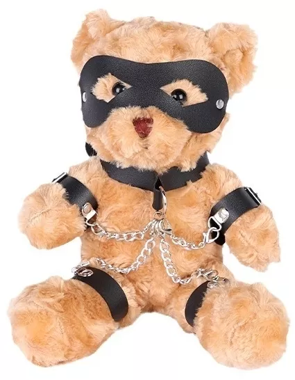 Plüsch Teddybär Bondage 31cm Braun