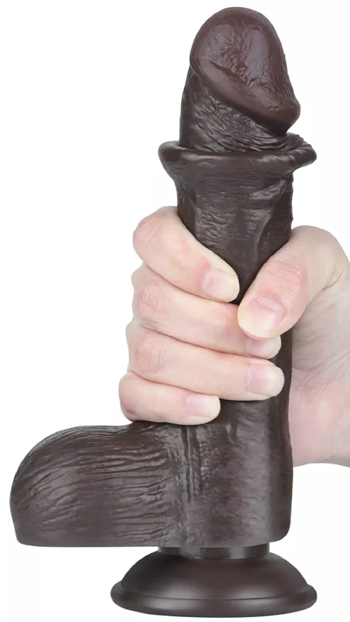 Dildo Sliding Skin 13 x 3.7cm Schwarz