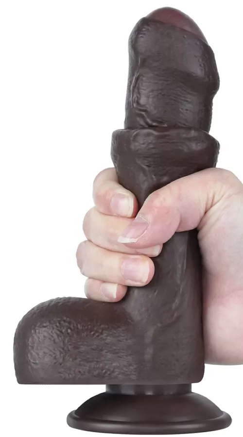 Dildo Sliding Skin 12 x 3.7 cm Zwart