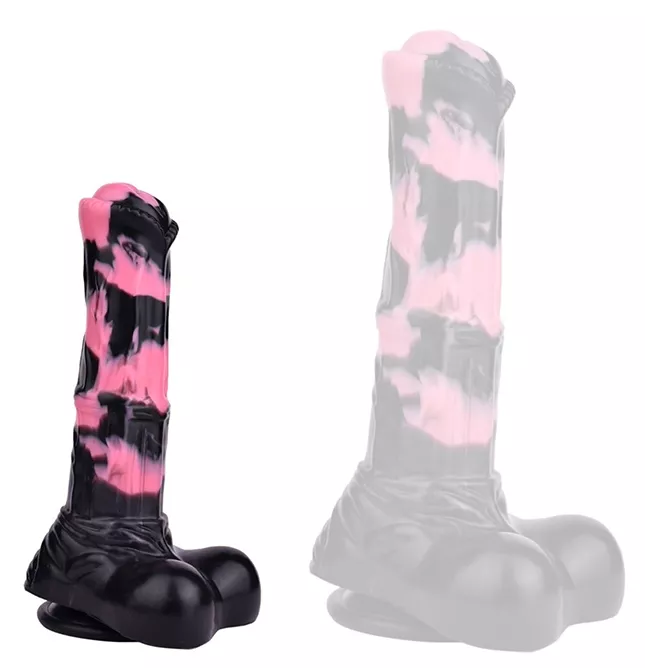 Dildo Horse Hurulf S 18 x 4.7cm Schwarz-Rosa