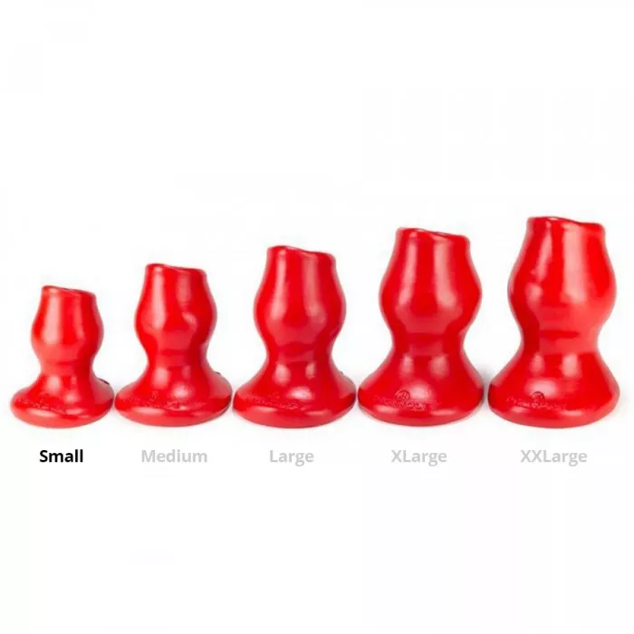 Plug Tunnel Pig-Hole rot Small - 7 x 4,5 cm