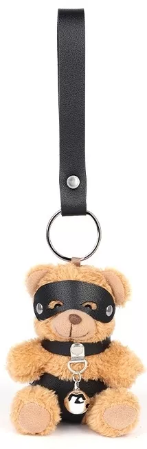 Beari Bell Plush Bear Keychain Black