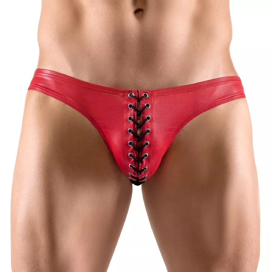 Zonio Red Lace-Up Slip