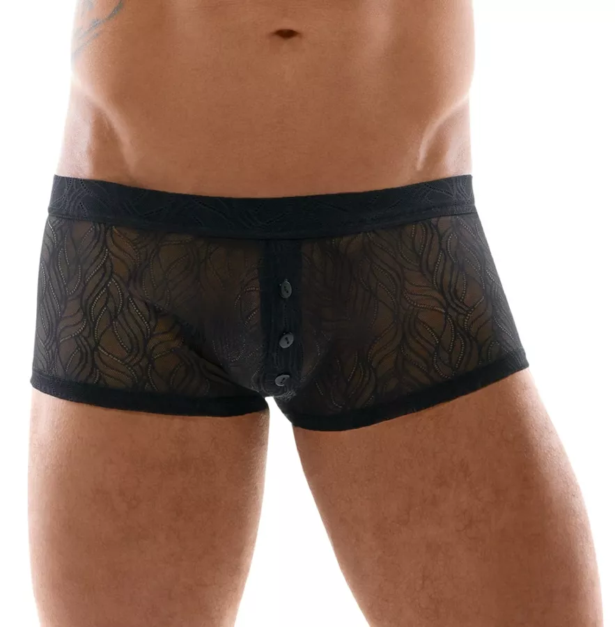 Tunio Black Button Boxer
