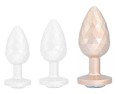Plug Ikonik Diamond L 8 x 4cm Beige