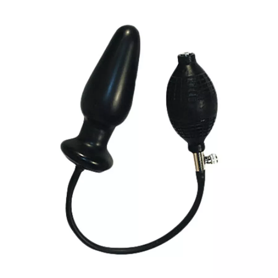 Opblaasbare plug zwart 11 x 4cm