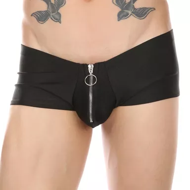 Shorty mit Reißverschluss Mino Schwarz