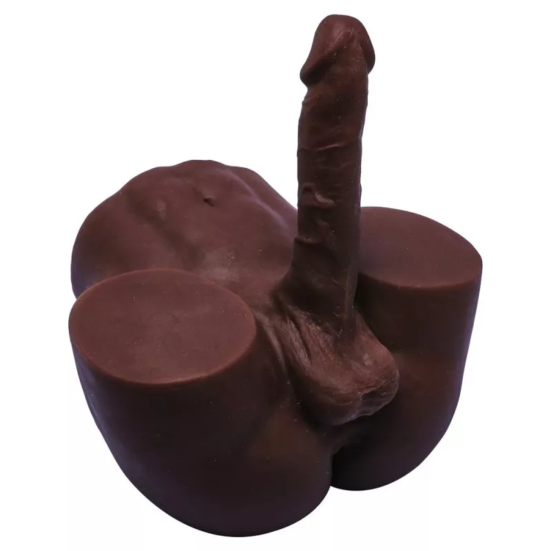 Masturbator Gesäß mit Gelenkpenis Cute Ass 17 x 4cm Braun