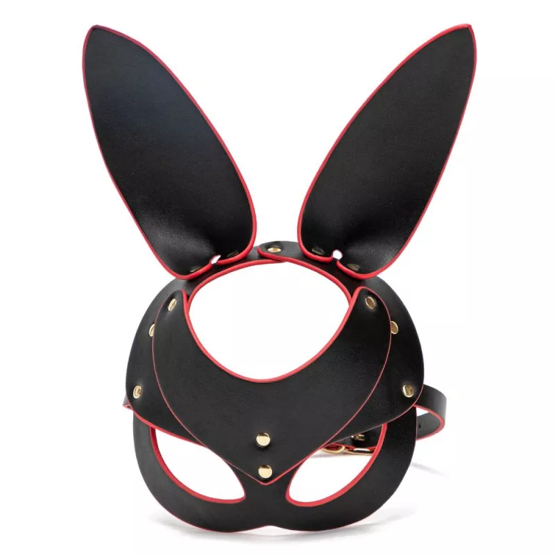 Maske Punk Rabbit Hase Schwarz und Rot