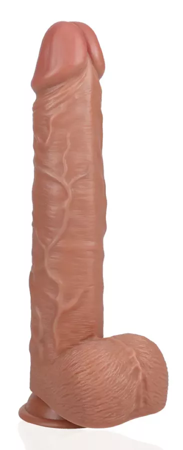 Dildo Extra Lang 26.5 x 6.5cm Braun
