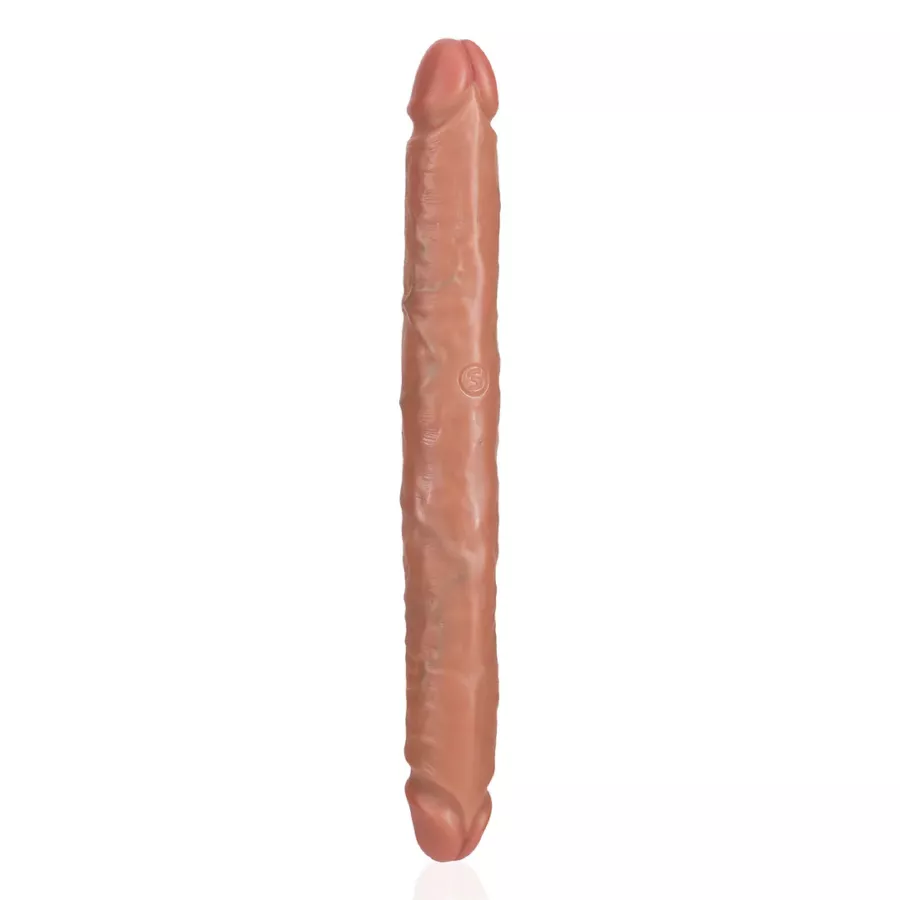 Doppel-Dildo Straight Slim 30.5 x 3.5cm Braun