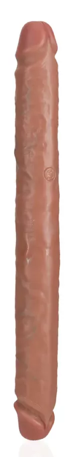 Doppel-Dildo Straight Slim 35.5 x 3.8cm Braun