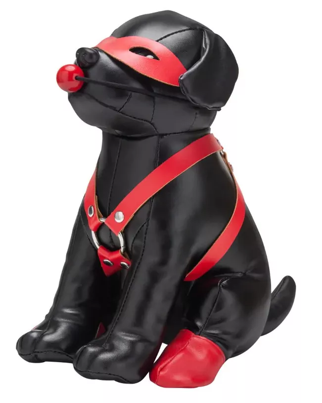 Hond in Kunstleer Bandit 24cm Zwart