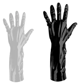 Latex-Handschuhe Prowler Red Übergroß Schwarz