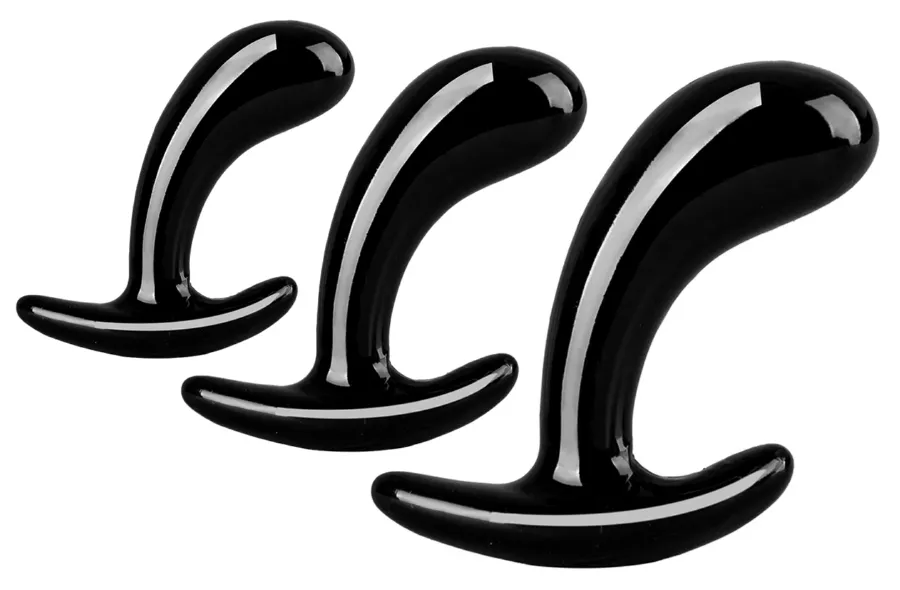 Kit mit 3 Curved Three Plugs 11 x 3,5cm Schwarz