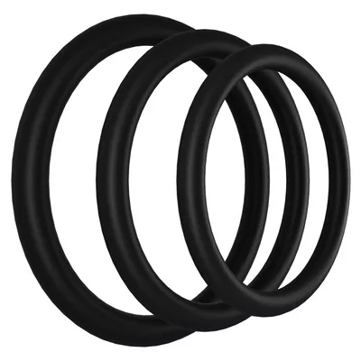 Set von 3 Cockrings Gasket Schwarz