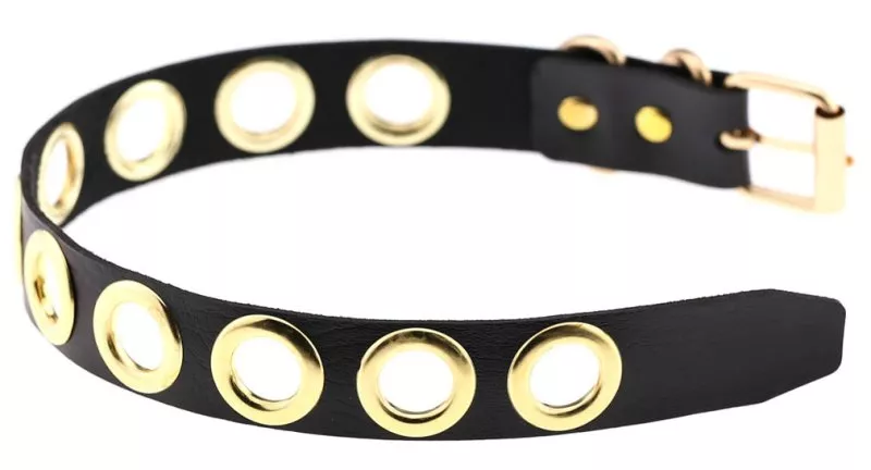 Halsband Cirgoth Schwarz und Vergoldet