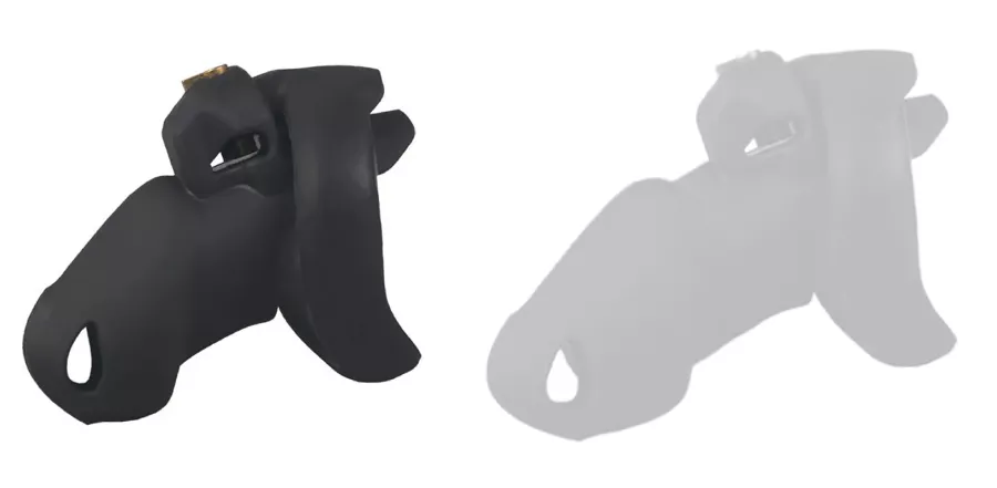 Silikon-Keuschheitskäfig Flexty S 9 x 3,5 cm Schwarz