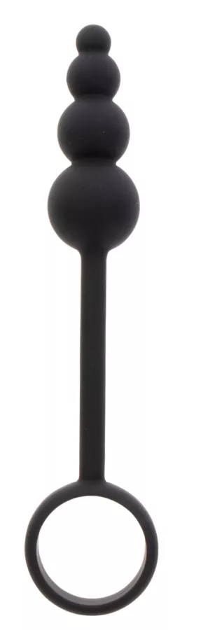 Cockring Analplug Beads Ring 8,5 x 3,5 cm Schwarz
