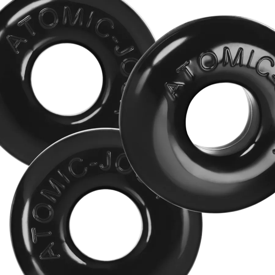 Lot von 3 Cockrings Ringer Max 20 mm Schwarz
