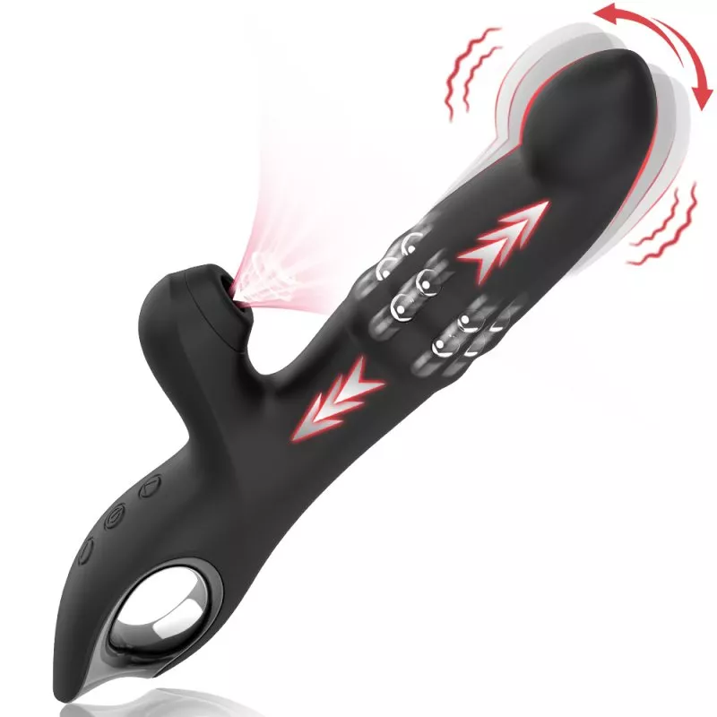 Vibro Rabbit Vibections 14 x 3,5 cm Schwarz