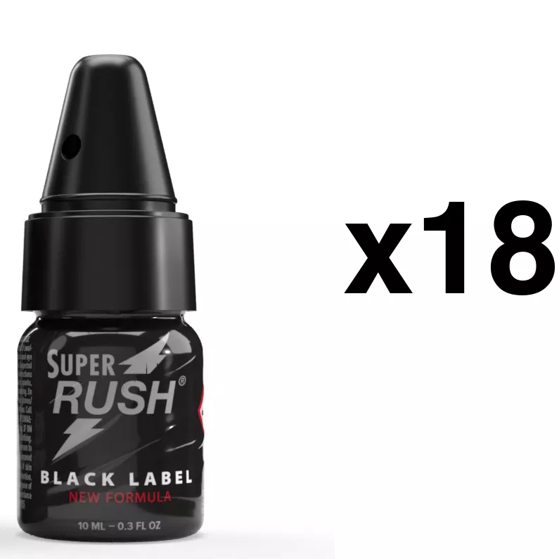 SUPER RUSH Black Label 10ml Bouchon Diffuseur x18