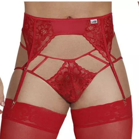 Strumpfhalter Jockstrap Pinga Rot