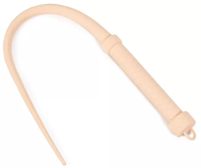 Peitsche aus Silikon BULL 60cm Hautfarben