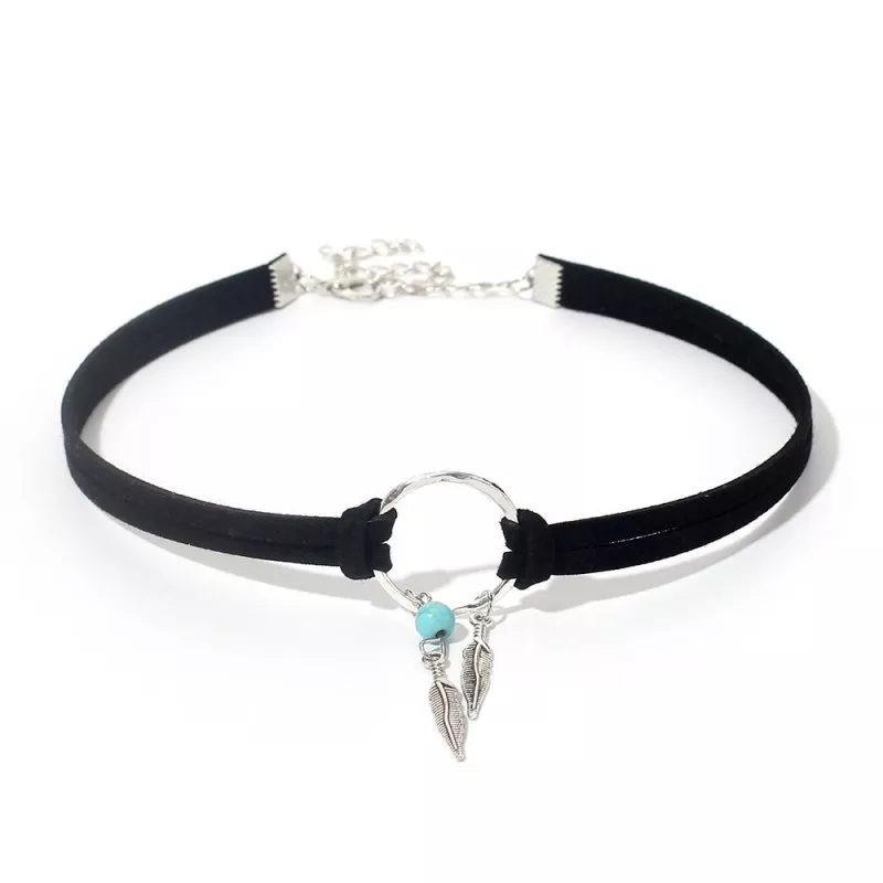 Feather Neck Collar Grey