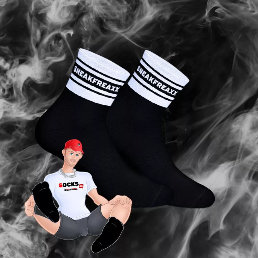 Socken Black White Short Schwarz-Weiß