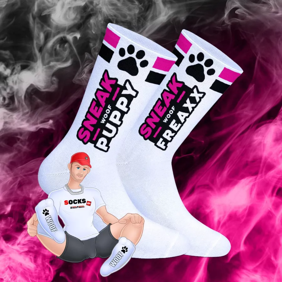 Socken Sneak Woof Puppy Rosa
