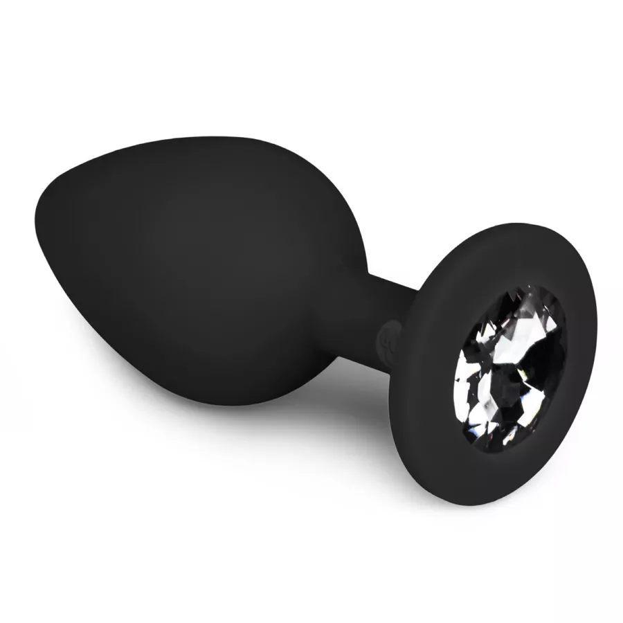 Schmuck-Plug Diamond schwarz 7 x 3,3 cm