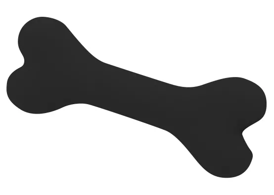 Knochen aus Silikon Bone Schwarz