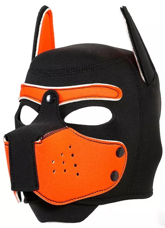 Neopren-Haube ENJOY PUPPY Schwarz-Orange