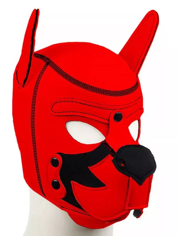 Puppy Fox Haube Neopren Rot-Schwarz