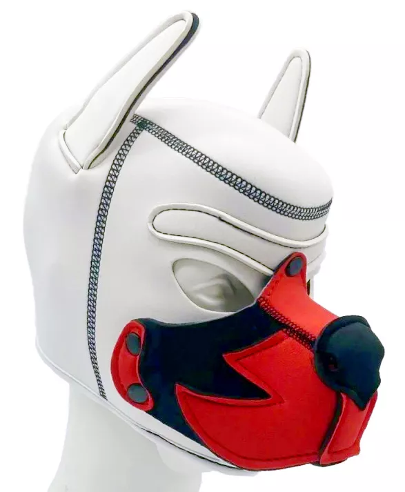 Puppy Fox Haube Neopren Weiß-Rot