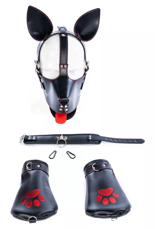 Puppy Kit 6-teilig Schwarz-Rot