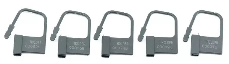 5er-Set nummerierte Vorhängeschlösser LOCK Schwarz
