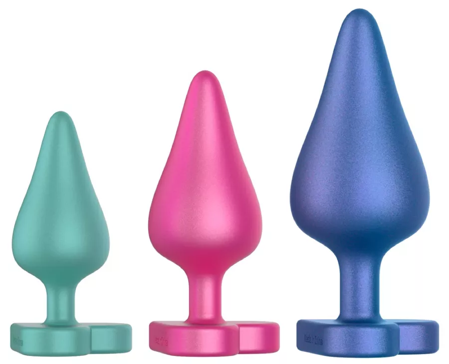 Set mit 3 Silikon-Plugs Luster