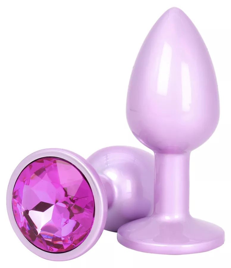 Plug Schmuckstein Shine like a star 6 x 2,7cm Rose