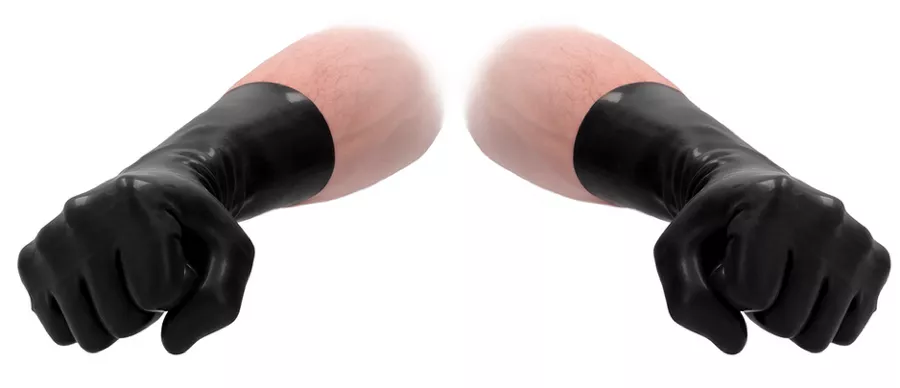 Latex-Handschuhe Fist It Schwarz