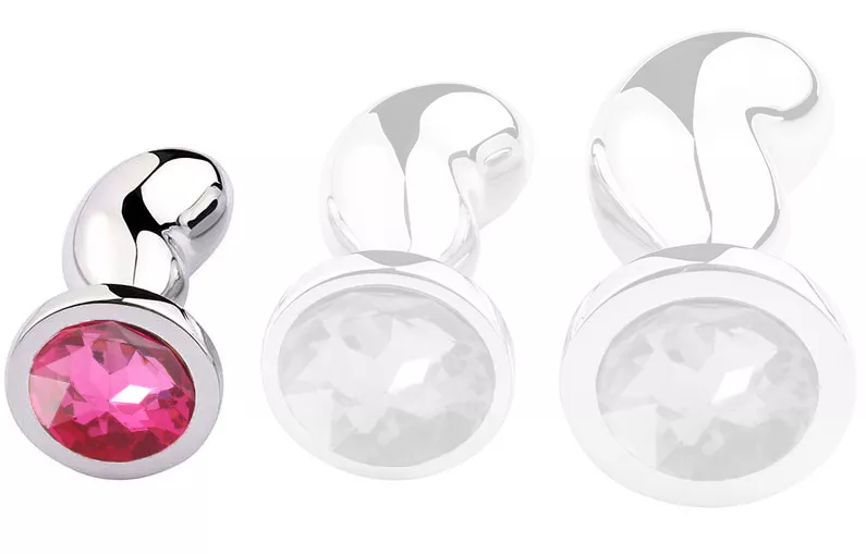 Plug Bijou Bean Silver S 6 x 2.3cm Rose