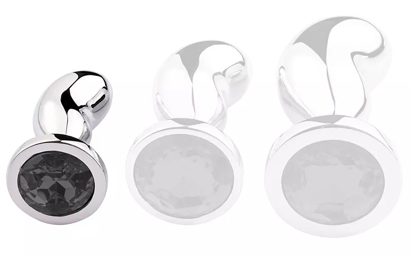 Plug Bijou Bean Silver S 6 x 2.3cm Schwarz