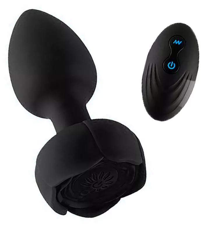Vibrierender Plug Rosana 7 x 3.7cm Schwarz