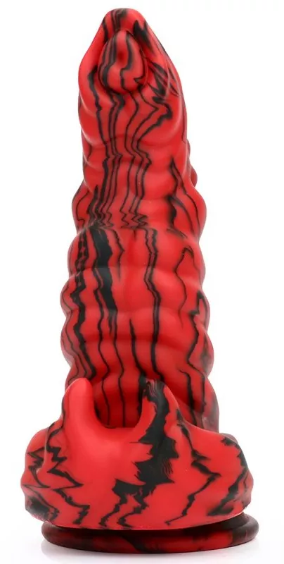 Fantasy-Dildo Hybrixis 18 x 6.3cm Rot und Schwarz
