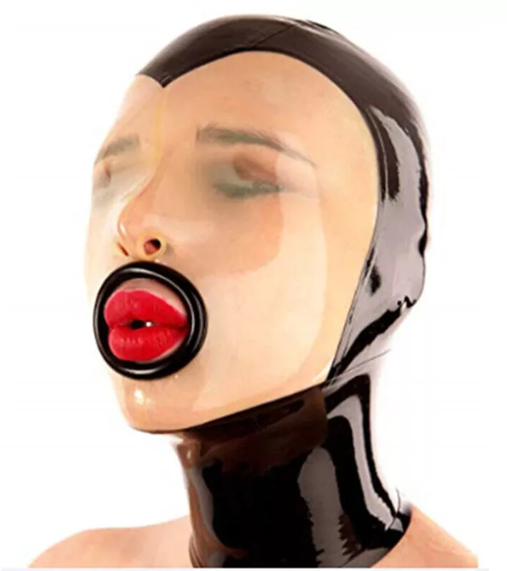 Haube Facial Mouth Schwarz-Transparent