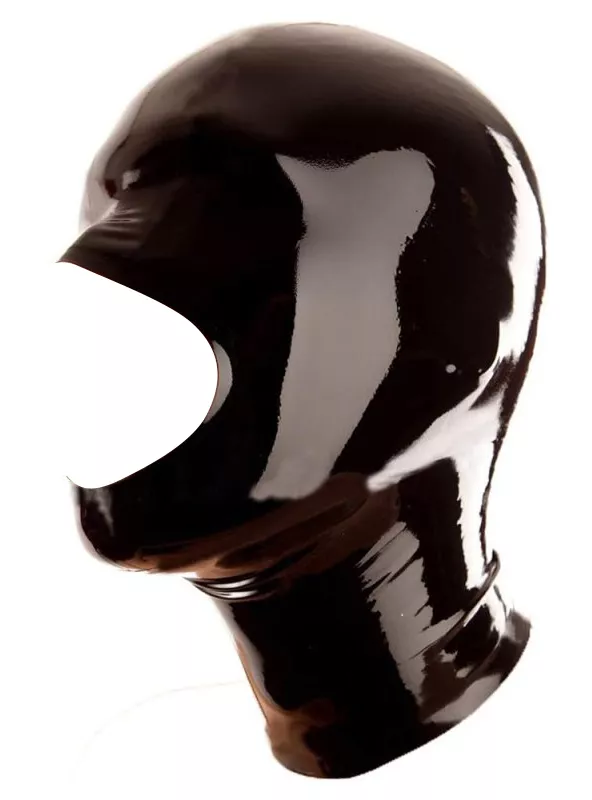 Latex-Haube Openose Schwarz