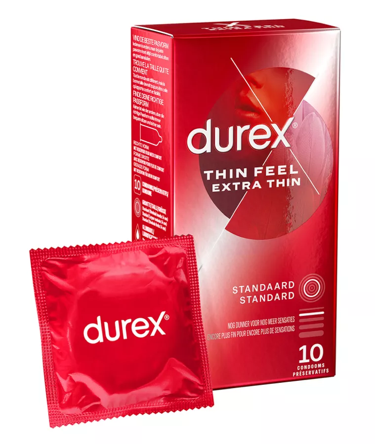 Durex Thin Feel Extra Thin Kondome 54 mm x 10
