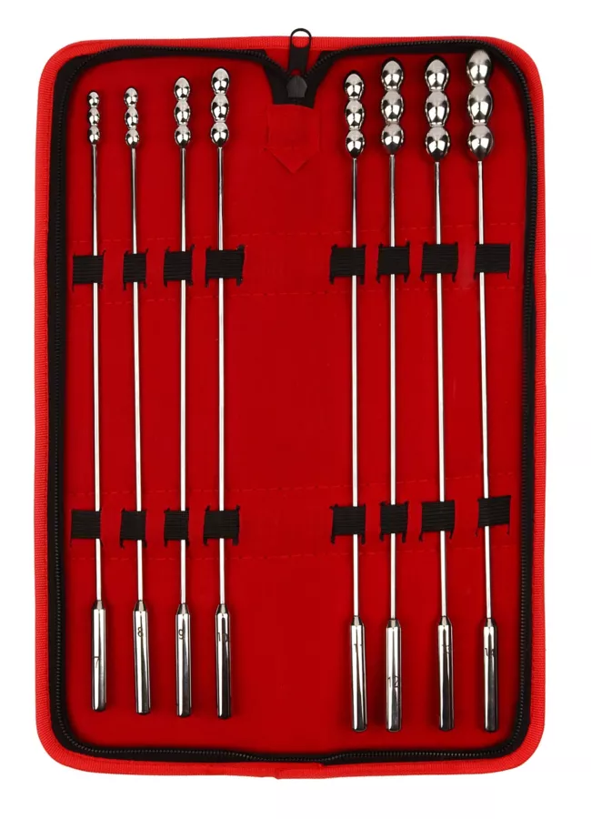 8er-Pack Urethral-Stäbe Beadund 23 cm - Durchmesser 7 bis 14 mm