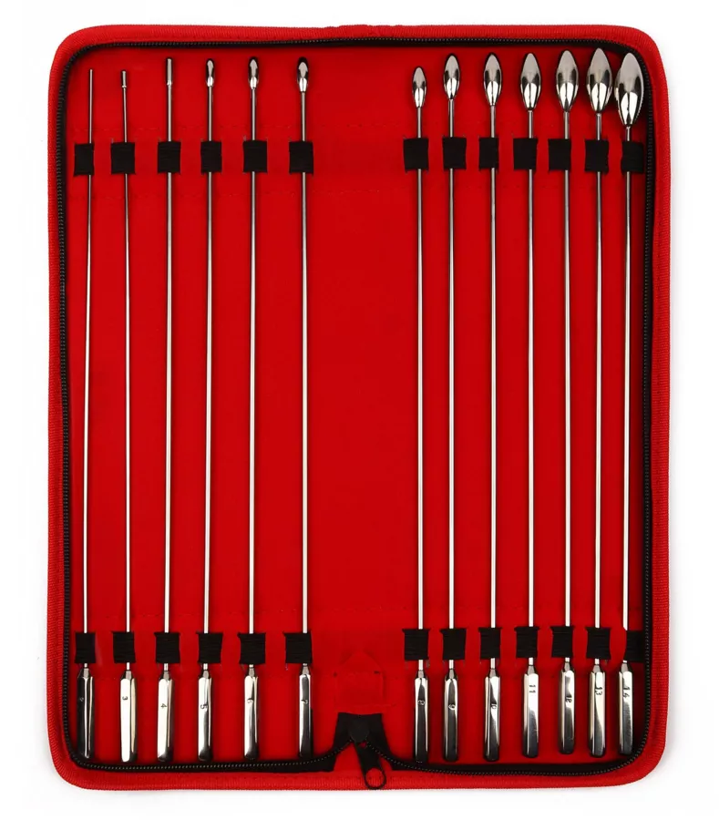 13er-Pack Urethral-Stäbe Ovalund Bud 26 cm - Durchmesser 2 bis 14 mm